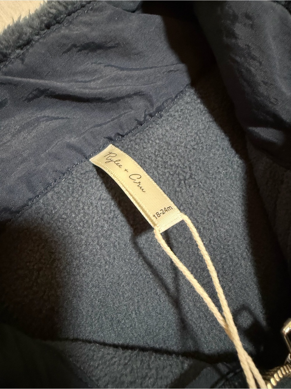 NEW Rylee + Cru Shearling Jacket Indigo - Picture 4 of 6